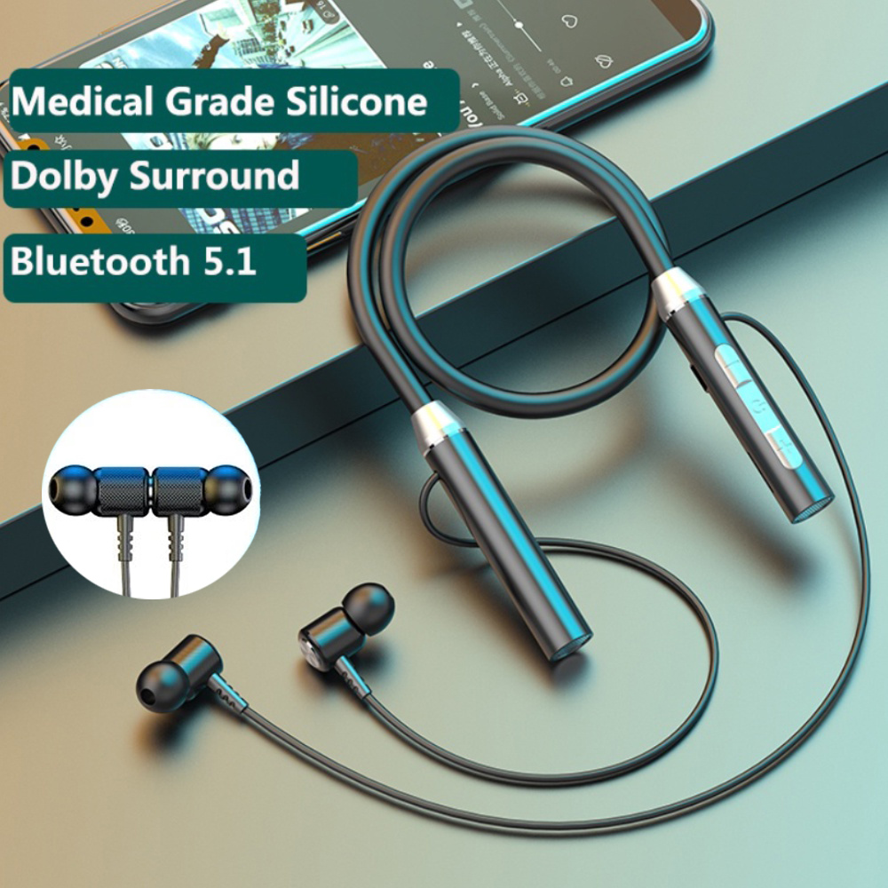 Magnetic Neckband Sports Earphones - Kablosuz kulaklıklar Bluetooth 5.2 boyun bandı